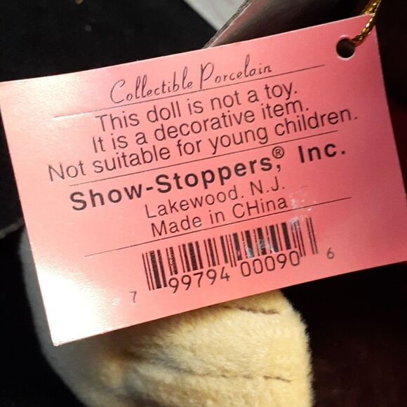 Show Stoppers GIGGLES Monkey Bellhop Babes in The Wild Plush Doll Porcelain Face - Picture 3 of 5